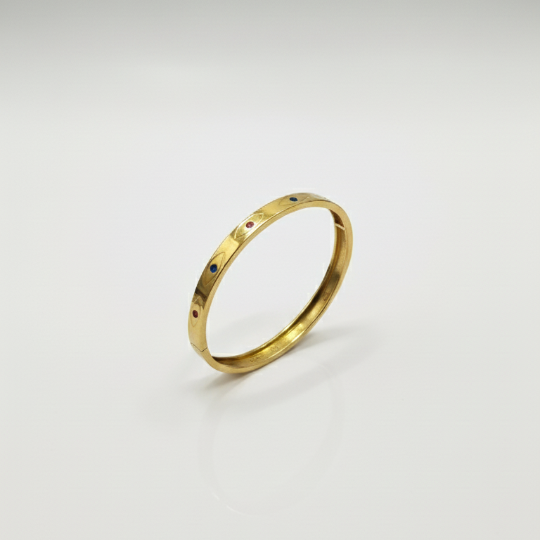 Bracciale Tennis Multi-Gemma in Placcato Oro