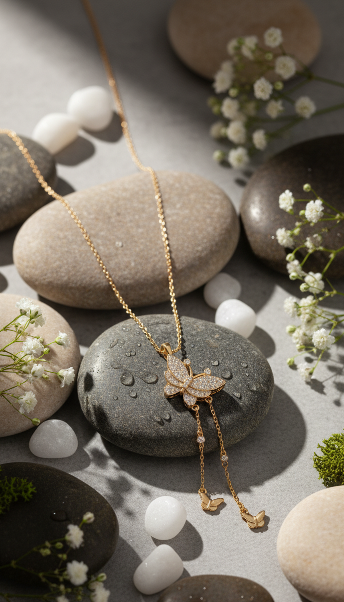 Collana Pendente Farfalla Luccicante - Luce di Gemma