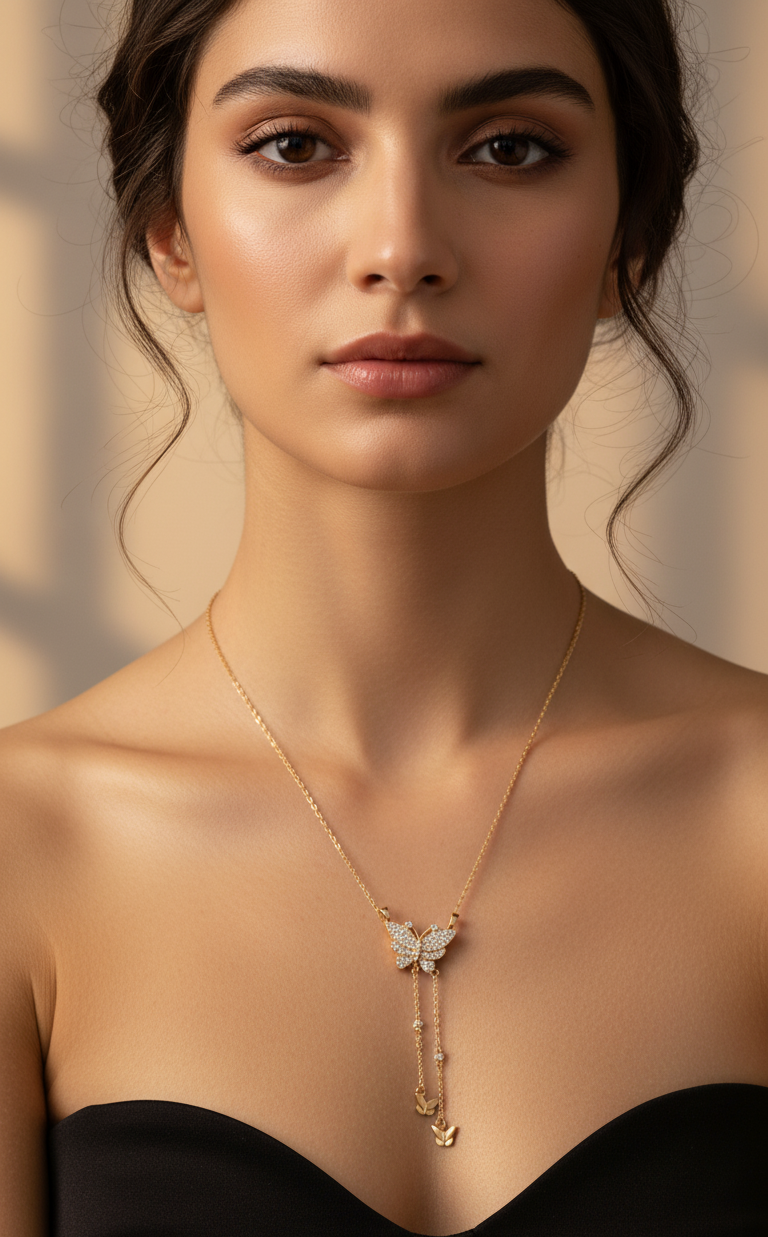 Collana Pendente Farfalla Luccicante - Luce di Gemma