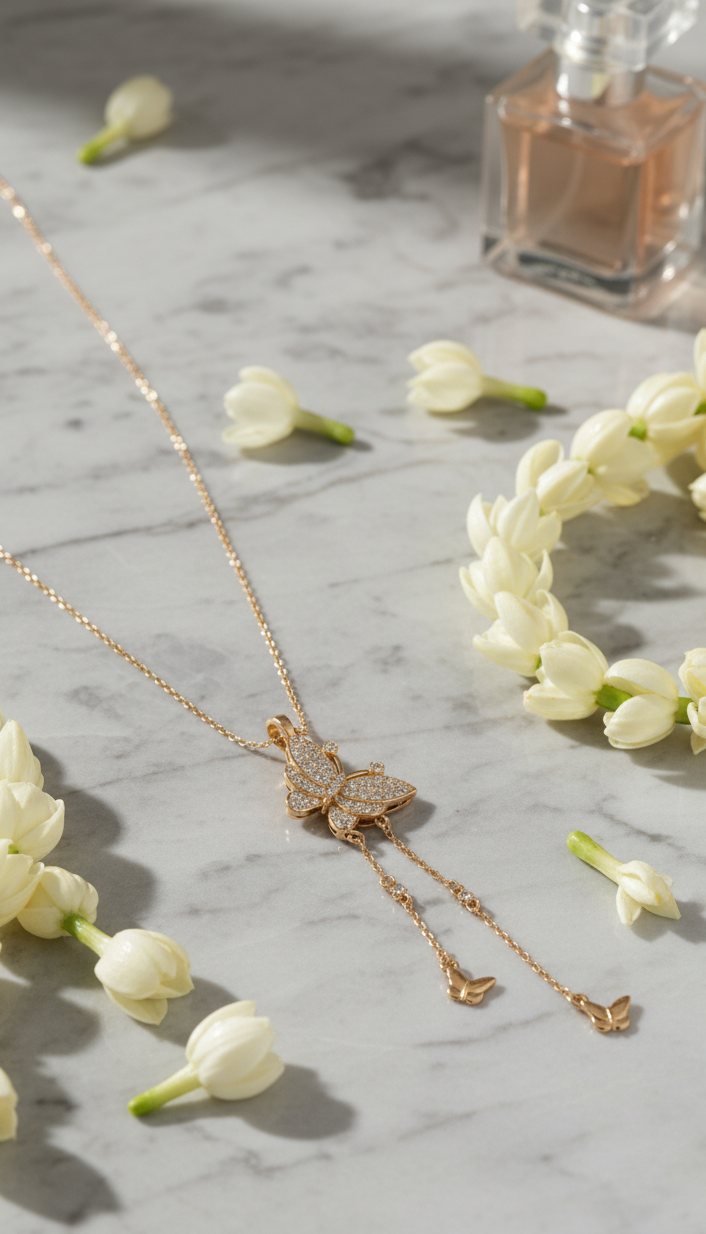 Collana Pendente Farfalla Luccicante - Luce di Gemma