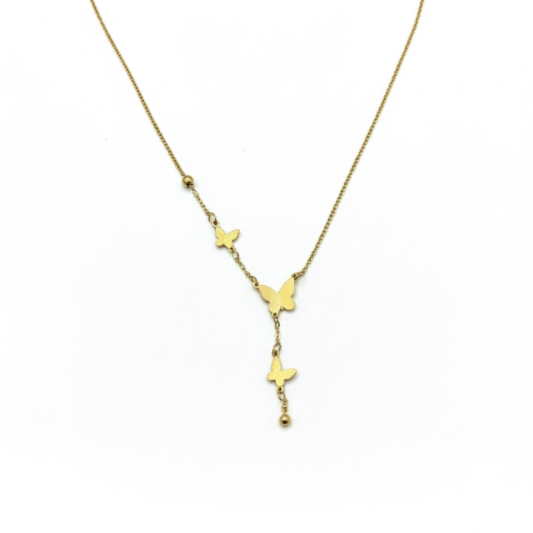 Collana Farfalle Luminose "Eleganza Dorata" – Luce di Gemma™