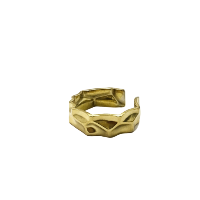 Anello Fascia Ondulata Regolabile - Design Minimal e Moderno