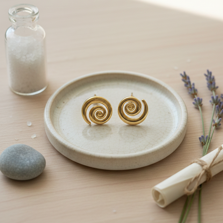 Orecchini a Lobo Spirale Vortex- Design Elegante e Moderno