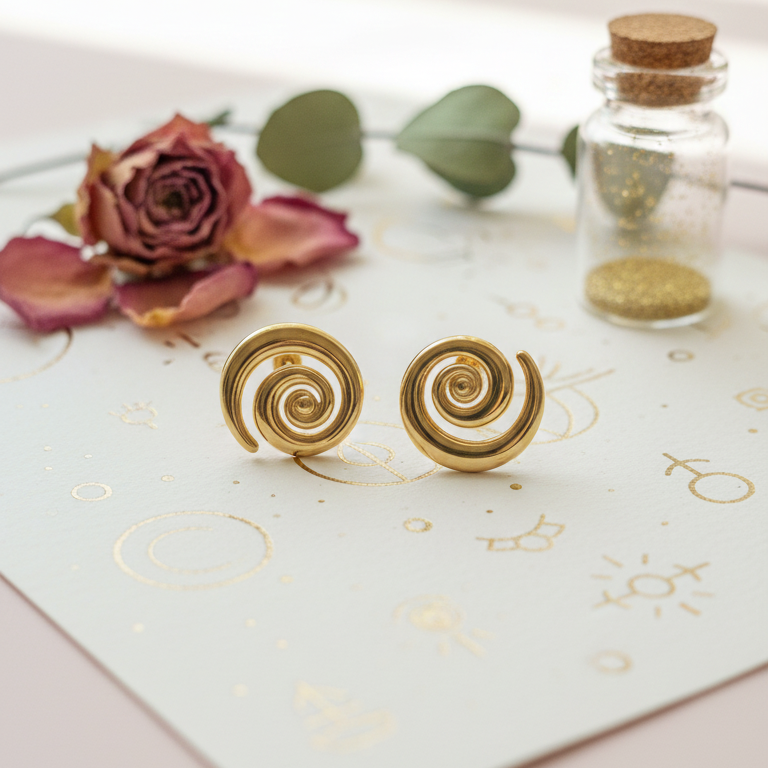 Orecchini a Lobo Spirale Vortex- Design Elegante e Moderno