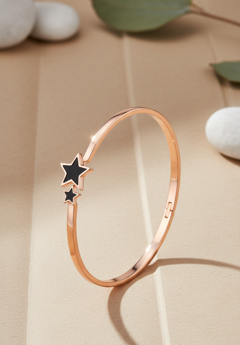 Bracciale Rigido "Stelle Cadenti" - Elegante Bangle
